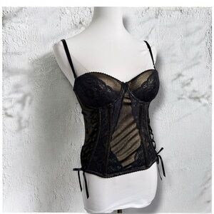🖤 Gothic Lace Corset Top – Steampunk Whimsigoth Romance y2k gold S